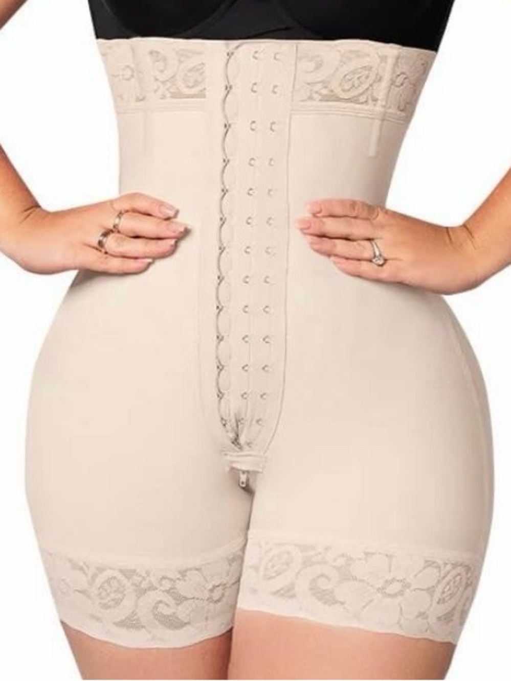 High Waist Brown Shapewear Shorts